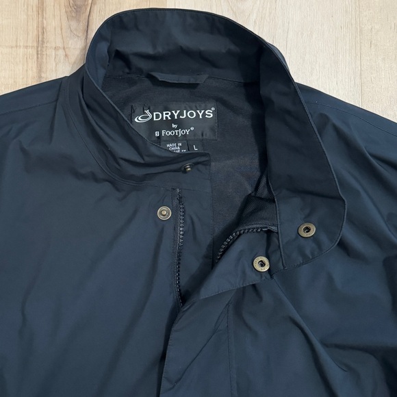FootJoy DryJoys Convertible Golf Jacket Full Zip / Button Black Large Waterproof - Picture 6 of 11